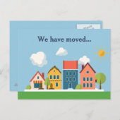 引っ越しましたの新しいホームアドレスの変更 案内ポストカード (正面/裏面)