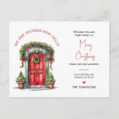 引っ越しましたの新しいホームクリスマスの動きの発表 シーズンポストカード (正面)