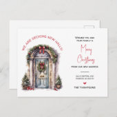 引っ越しましたの新しいホームクリスマスの動きの発表 シーズンポストカード (正面/裏面)