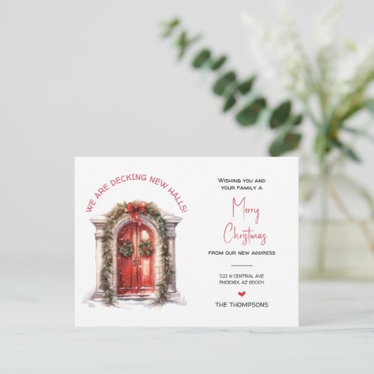 引っ越しましたの新しいホームクリスマスの動きの発表 シーズンポストカード (スタンド正面)