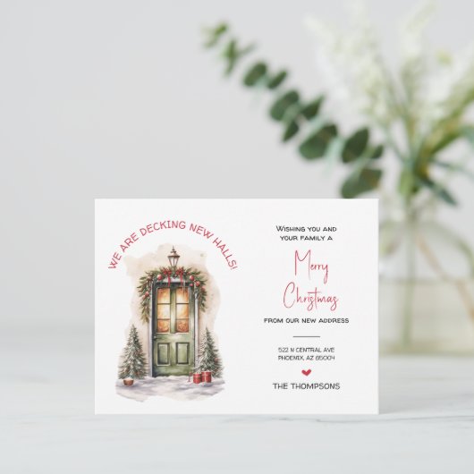 引っ越しましたの新しいホームクリスマスの動きの発表 シーズンポストカード (スタンド正面)
