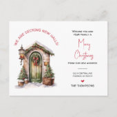 引っ越しましたの新しいホームクリスマスの動きの発表 シーズンポストカード (正面)