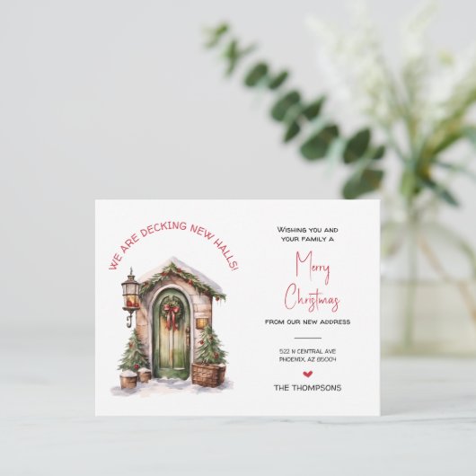引っ越しましたの新しいホームクリスマスの動きの発表 シーズンポストカード (スタンド正面)
