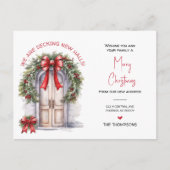 引っ越しましたの新しいホームクリスマスの動きの発表 シーズンポストカード (正面)