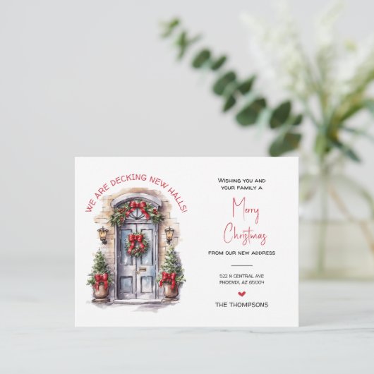 引っ越しましたの新しいホームクリスマスの動きの発表 シーズンポストカード (スタンド正面)