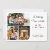 引っ越しましたの新しいホームクリスマスファミリーの写真 案内状 (正面)