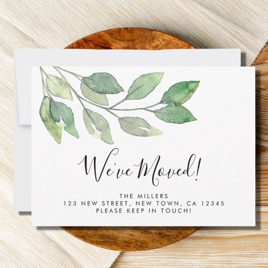 引っ越しましたの新しいホームリーフ 案内状