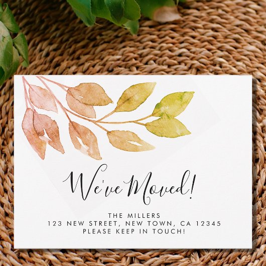 引っ越しましたの新しいホームリーフ 案内状
