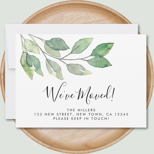 引っ越しましたの新しいホームリーフ 案内状