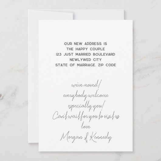 引っ越しましたの新しいホーム移動案内カード 案内状 (裏面)