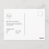 引っ越しましたの新しい住所のお知らせ ポストカード (裏面)