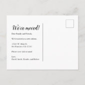 引っ越しましたの新しい住所の変更水色 案内ポストカード (裏面)