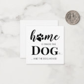 引っ越しましたの新しい住所の犬の移動告知 ノートカード (正面/裏面インサイチュ)