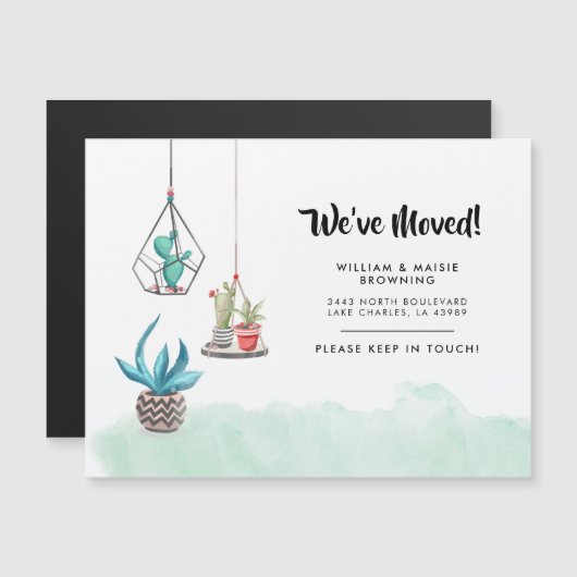 引っ越しましたの新しい住所の自宅案内 (正面/裏面)