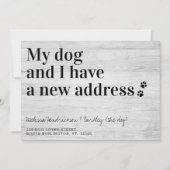 引っ越しましたの新しい住所ペット犬の移動 案内状 (正面)