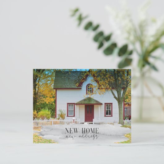 引っ越しましたの新しい住所新しい自宅の写真 案内ポストカード (スタンド正面)