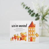 引っ越しましたの新しい自宅住所の変更 案内ポストカード (スタンド正面)
