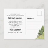 引っ越しましたの新しい首の写真の移動 案内ポストカード (裏面)