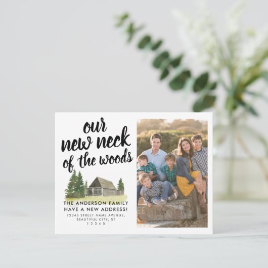 引っ越しましたの新しい首の写真の移動 案内状 (スタンド正面)