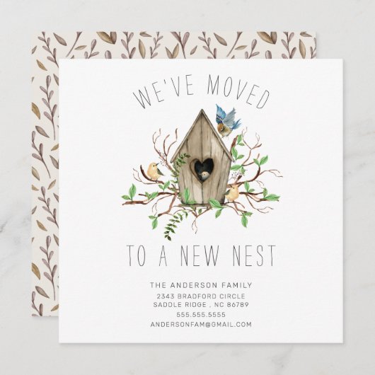 引っ越しましたの新しいNestの移動発表 案内状 (正面/裏面)
