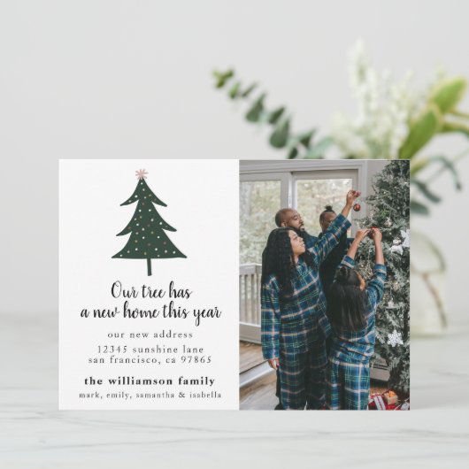 引っ越しましたの新住所の休日の写真のお知らせ 招待状 (スタンド正面)