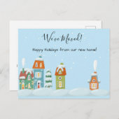 引っ越しましたの新住所通知の引越し休日 案内ポストカード (正面/裏面)