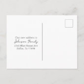 引っ越しましたの新住所通知の感謝祭の移動 案内ポストカード (裏面)