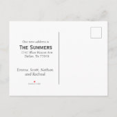 引っ越しましたの新住所通知の新年の移動 案内ポストカード (裏面)