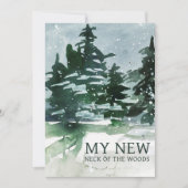 引っ越しましたの森の水彩 案内状 (正面)