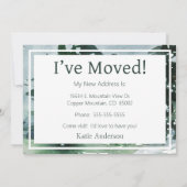 引っ越しましたの森の水彩 案内状 (裏面)