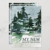 引っ越しましたの森の水彩 案内状 (正面/裏面)