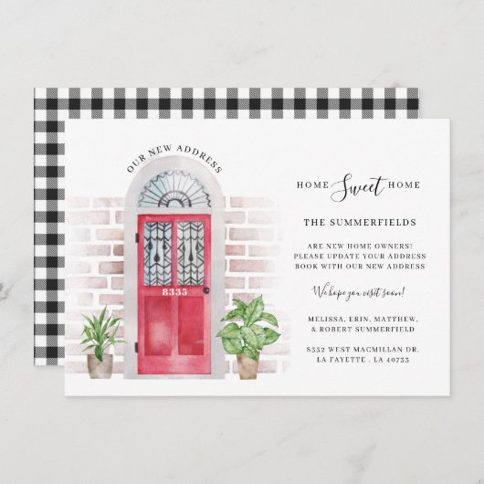 引っ越しましたの水彩変化のお知らせ (正面/裏面)