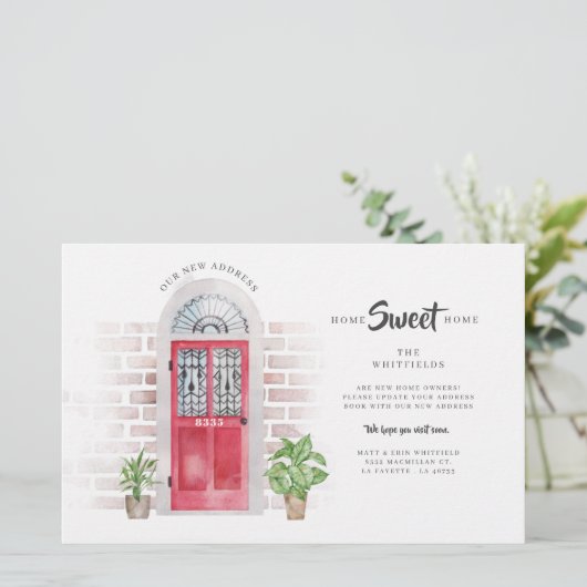 引っ越しましたの水彩変化のお知らせ 便箋 (スタンド正面)