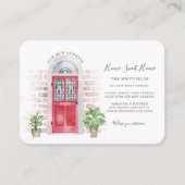 引っ越しましたの水彩変化のお知らせ 名刺 (正面)