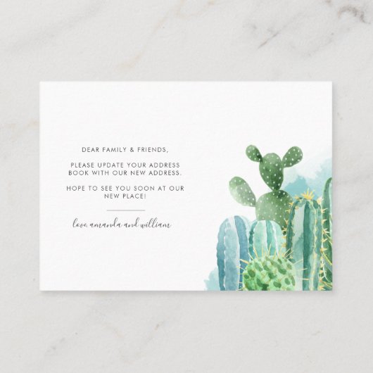 引っ越しましたの水彩変化のお知らせ 名刺 (裏面)