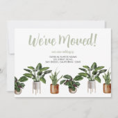 引っ越しましたの水彩変化のお知らせ 招待状 (正面)