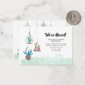 引っ越しましたの水彩工場の移動発表 ノートカード (正面/裏面インサイチュ)