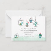 引っ越しましたの水彩工場の移動発表 ノートカード (裏面)