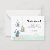 引っ越しましたの水彩工場の移動発表 ノートカード (正面)