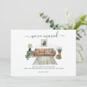 引っ越しましたの水彩移動 案内状 (スタンド正面)