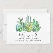 引っ越しましたの水色の移モダン動 案内状 (正面)