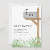 引っ越しましたの水色メールボックスの移動のお知らせ 案内状 (正面)