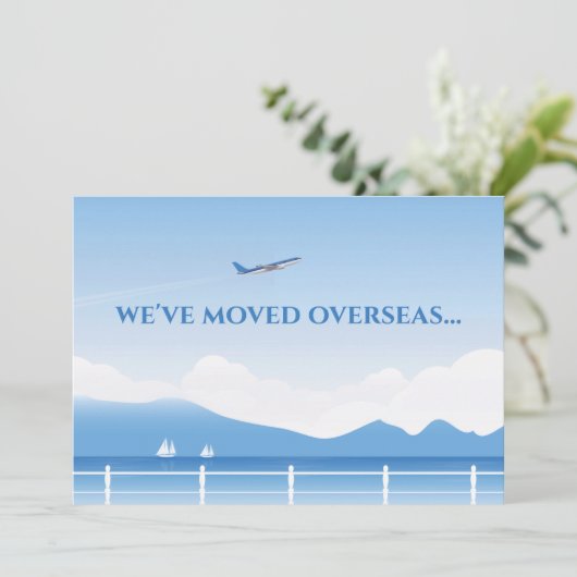 引っ越しましたの海外新着機引越 案内状 (スタンド正面)