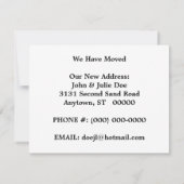 引っ越しましたの発表のレトロによって詰められる車及びPO 案内状 (裏面)