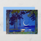 引っ越しましたの発表のNorthwoodsマツ及び湖 案内状 (正面/裏面)