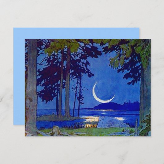 引っ越しましたの発表のNorthwoodsマツ及び湖 案内状 (正面/裏面)