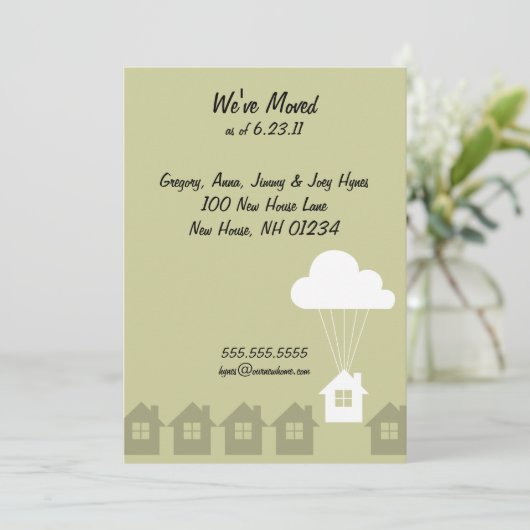 引っ越しましたの発表カード 案内状 (スタンド正面)