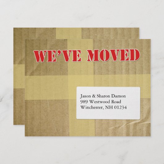 引っ越しましたの発表 案内状 (正面/裏面)