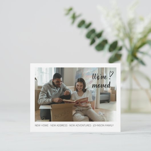 引っ越しましたの移動お知らせ写真1.ポストカード シーズンポストカード (スタンド正面)