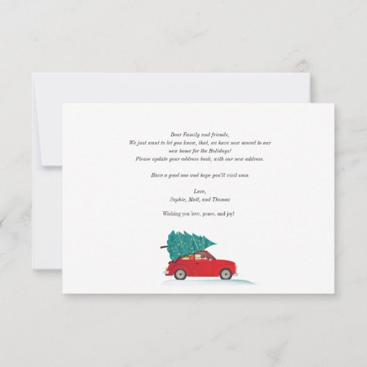 引っ越しましたの移動アナウンスメントカード (裏面)